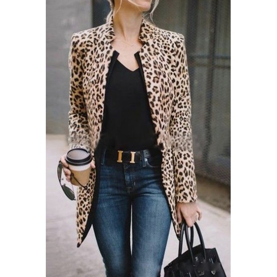 Luxurious high-end leopard print jacket HF1920-04-02 Luxurious high-end leopard print jacket HF1920-04-02